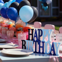 Happy Birthday Sign Centerpieces for Table Birthday Party Decorations for Women