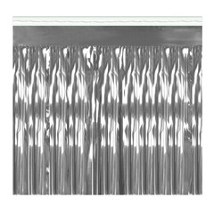 Beistle Silver 1-Ply Metallic Fringe Drape – General Occasion | Party Supply