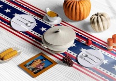 Multi-Functional Patriotic Stars Table Runner for 4th of July Celebrations