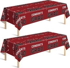 2026 Graduation Party Tablecloth – Maroon Plastic Decor for Celebration Banner