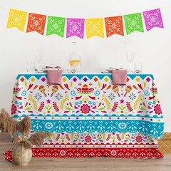 Colorful 54×108 Disposable Tablecloths for Birthdays & Fiesta Parties – 2 Count