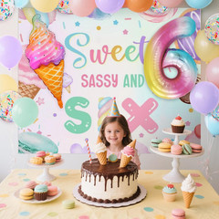 Sweet Sassy and Six Birthday Decorations for 6 Year Old Girl Birthday Party Deco