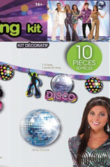 Disco Party Decoration Kit party props photo booth backdrop dance 10pc skate