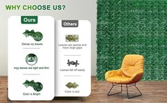 3M Artificial Green Leaf Fence Panel Faux Privacy Screen Garden Balcony Outdoor
