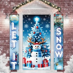 3Pcs Christmas Decorations Outdoor Indoor â€“ Merry Christmas Banner Set with…