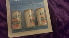 NEW – 3 LIGHT BEER CANDLES AND CAKE DECORATIONS 1.6″ Inches TOPPERS by WILTON E