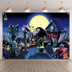 Durable 7x5ft Halloween Nightmare Backdrop – Perfect for Baby Showers & Parties
