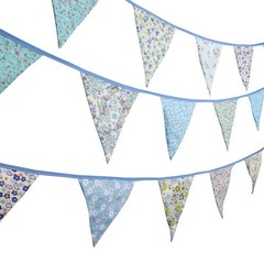 10M/32Ft Triangle Bunting Banner, 36 Pcs Cotton Fabric Flags Pennant Garlands…