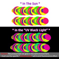 120ft UV Reactive Round Dot Paper Garland – Neon Streamers for Glow Parties, Wed