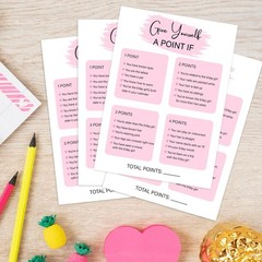 Birthday Party – Give Yourself A Point If, Birthday Party Activity Favor, Set…