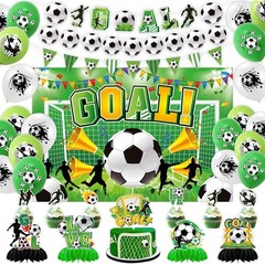2026 World Cup Soccer Party Decorations Kit, Green, Gold, White, Black