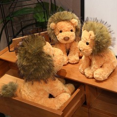Cute Lion Plush Toy Set Mini Keychain Stuffed Lion Doll 2 Sizes for Gift Decor