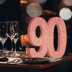 90th Birthday Decorations for Women,90th Anniversary Decorations,Rose Gold Gl…