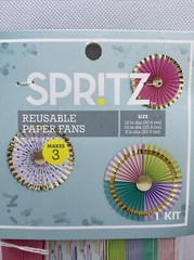 Spritz Reusable Paper Fans ~ Total of 3 Fans