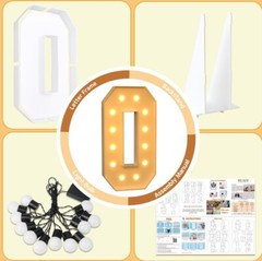 imprsv 4FT Marquee Light Up Big Letter O Birthday Decorations DIY Party