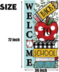 Welcome Back to School Decorations First Day of School Door Cover for Classroom