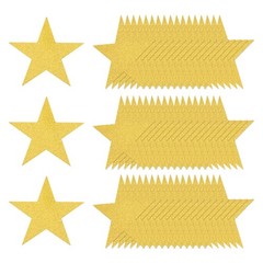 80 Pcs Glitter Star Cutouts 6 Inch Star Shape Glitter Paper Golden