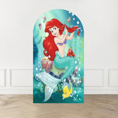 Little Mermaid Ariel Arch Backdrop Cover Birthday Party Photo Background Prop