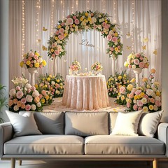 5x3FT/5x7FT Mr & Mrs Backdrop Wedding Celebrations Party Background Props Decor
