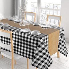 54 x 108 Inch Cowboy Tablecloth Cow Table Runner Table Cover Plaid Rectangular
