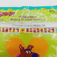 Scooby-Doo Party Banner Decoration Birthday 7ft 10″ Long NWT Hallmark