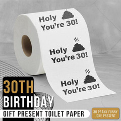 30Th Birthday Decorations Toilet Paper for Men & Women – Funny Design Novelty Gr