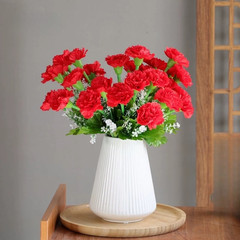 Artificial Carnation Bouquet 10 Heads Silk Floral Arrangement For Home Decor