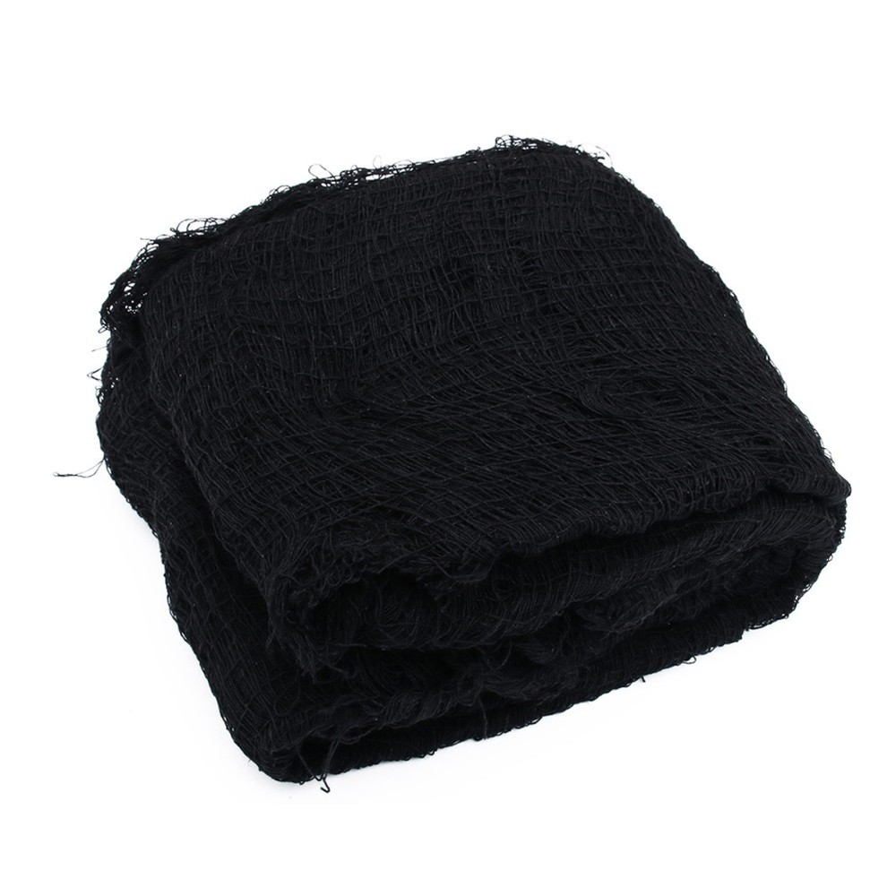 1 Pack Reusable Black Creepy Gauze for Halloween Party Haunted House
