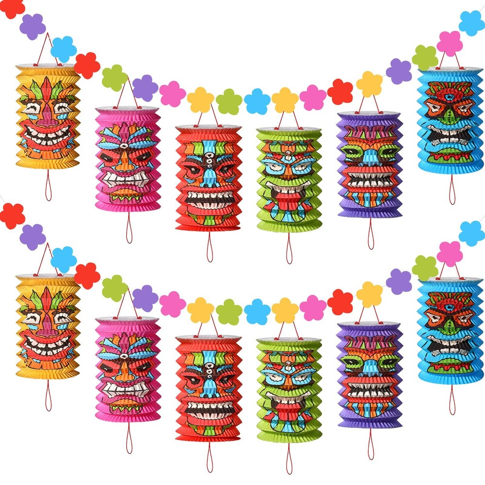 2 Pcs Hawaiian Luau Party Decorations 10 ft 10 feet, As Shown in the Pictures