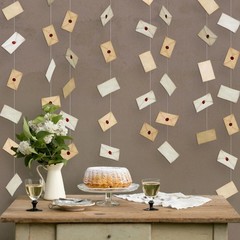 Cheerland Vintage Letter Garland Envelope Card Hanging 98.43 inches,