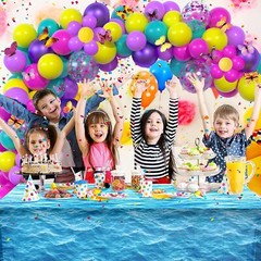 Pink Blue Purple Balloon, 60 Pcs 12 Inches Hot Pink Metallic Purple Teal Yell…