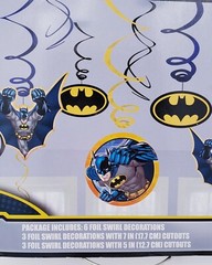BATMAN DC COMICS Swirl Decorations 12 Pcs Value Pack Birthday Party Spiral New