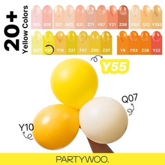 PartyWoo Yellow Balloons 130pcs Different Sizes of 18 12 10 5 Inch Matte Yell…