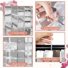 10 Pcs Silver Shimmer Wall Backdrop Panels Sequins for Birthday Party