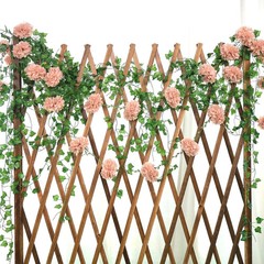 2 Pcs Pink Tissue Paper Pom Pom Garlands, Paper Flowers for Birthday Decorations