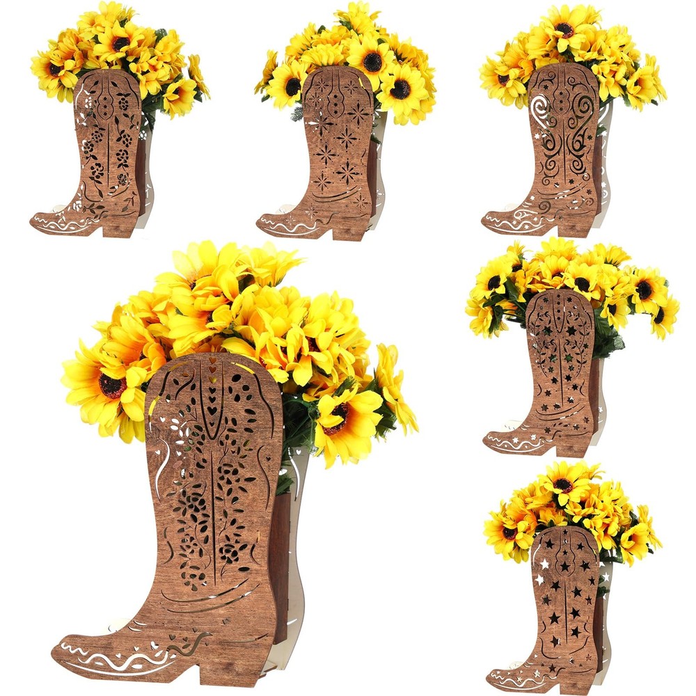 6 Pcs Wooden Centerpieces for Tables Baby Shower Decorations Tabletop Boxes P…