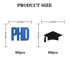 120 PCS Congrats PhD Dr PHinally Done Graduation Glitter Table Confetti