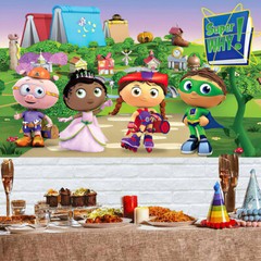 Super Why Party Supplies Birthday Decor Backdrop Banner Vinyl 5x3ft