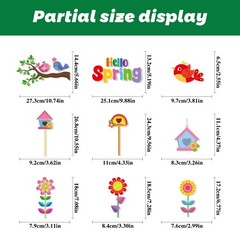 Vibrant Spring & Summer Window Clings – 9 Sheets 127PCS Classroom