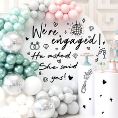 Engagement Party Decal We are Engaged Sign Decals He Asked She Said Yes Ballo…