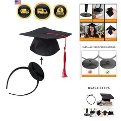 Graduation Cap Headband Secure Holder Hairband for Students Decor