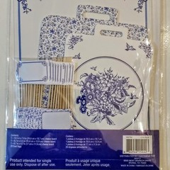 Primrose Hill Cheese Board Kit 23 pc Celebrate It Blue & White Single Use Party