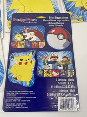 Pokemon Print Paper Party Decorations 1998 Nintendo New Sealed DesignWare 13 lot