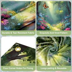 St. Patrick Day Banner 35.4″x70.8″ Fabric Spring Door Covers, Welcome Front D…
