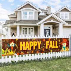 Happy Fall Banner 118 X 20 Inchs Fall Thanksgiving Outdoor Party Decorations Ban