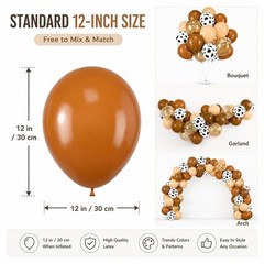 Blush Brown Cow Print Balloons Cowboy Decorations Western Farm Party 60pcs 12…