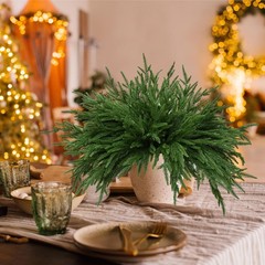 8 PCS 18 Inches Artificial Christmas 18 inches x 8 x 8 inches, Green