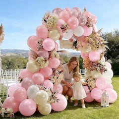 Pink White Balloons, Pearl Pink Cream White Sand Balloon Arch Kit for Bridal …