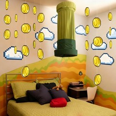 24 Pcs Super Brother Themed Party Decorations Hanging Decorations Video Game …