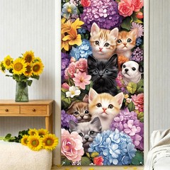 Front Door Covers Decorative, Spring Door Curtain 70.8 x 35.4 Inch for Porch,…